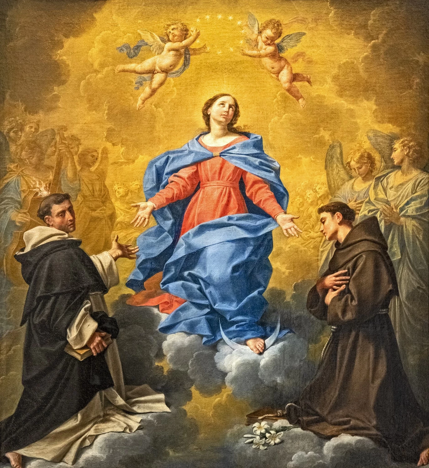 L'Immacolata Concezione tra Sa Vincenzo ferrier e Sant'Antonio da Padova - Collection Motais de Narbonne
